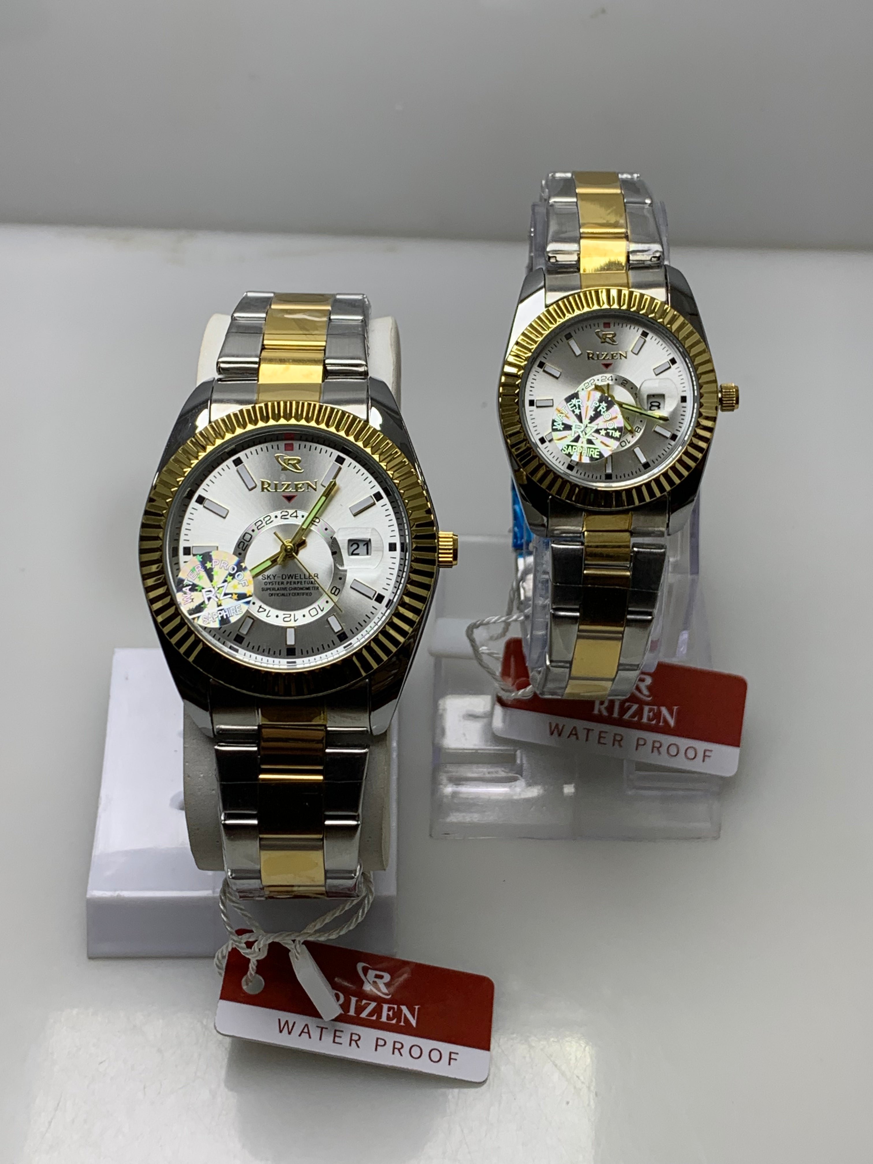 Rizen Couple Watch - Two Tone
