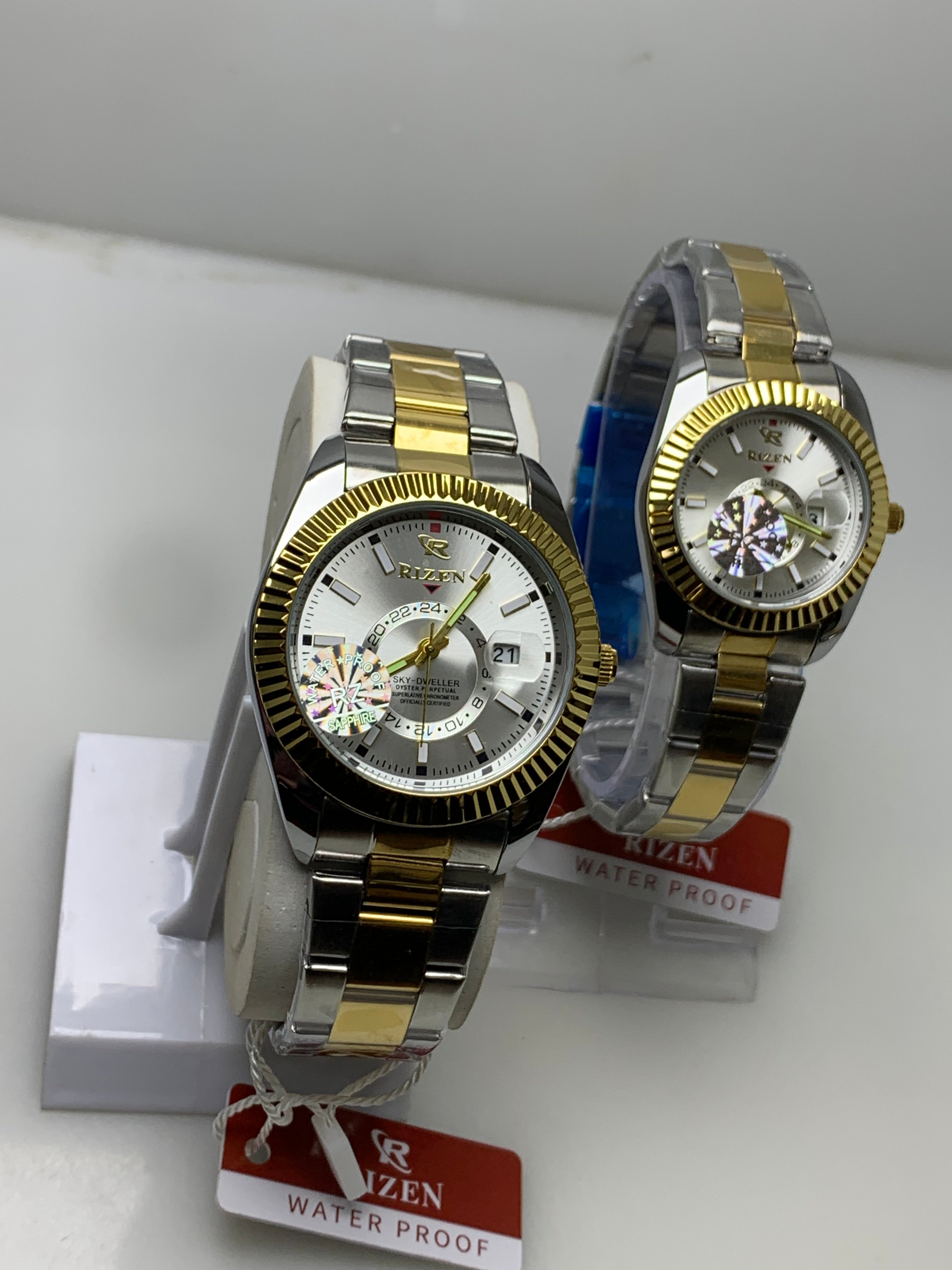 Rizen Couple Watch - Two Tone