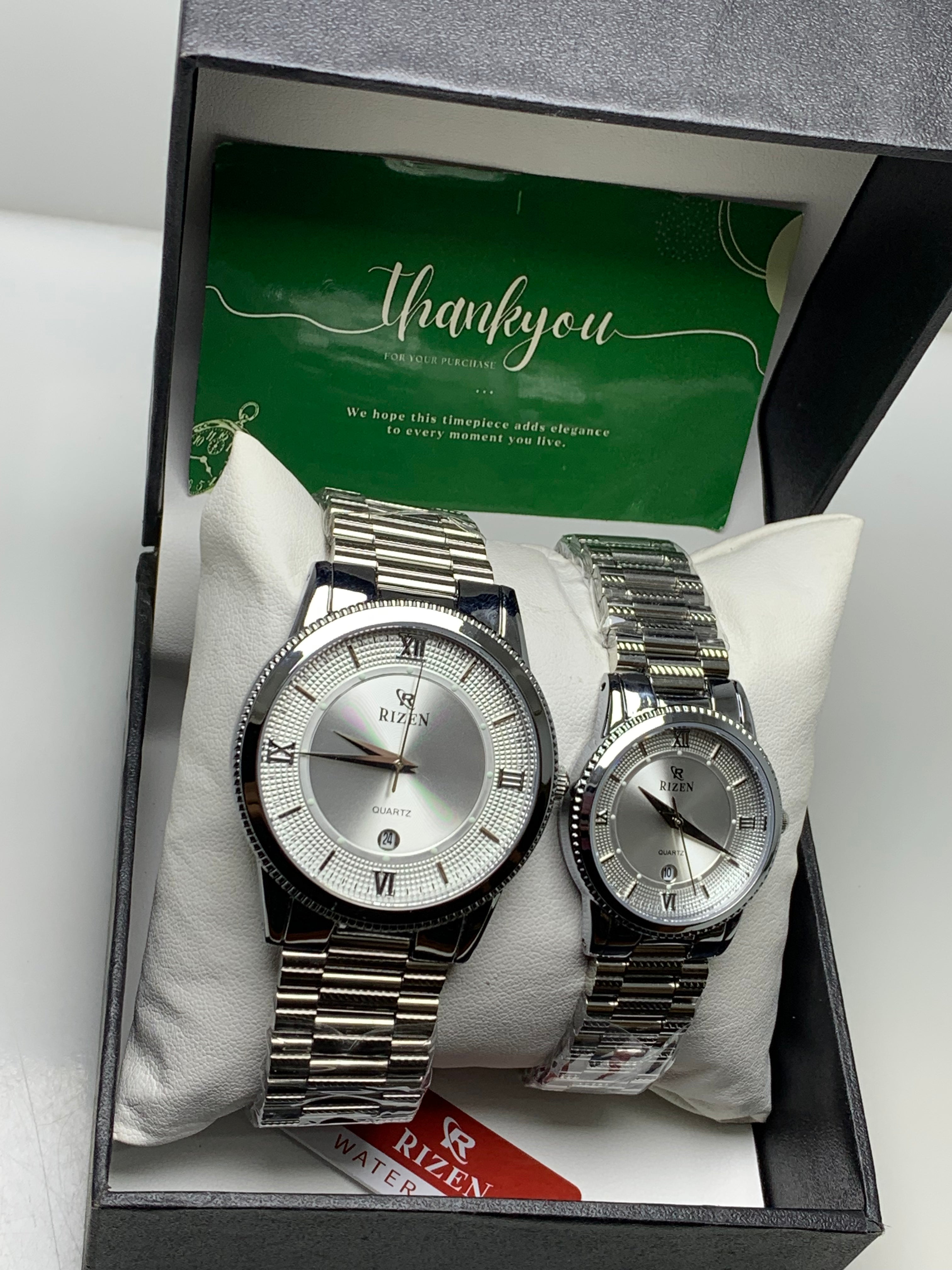 RIZEN Couple Watch – Silver White