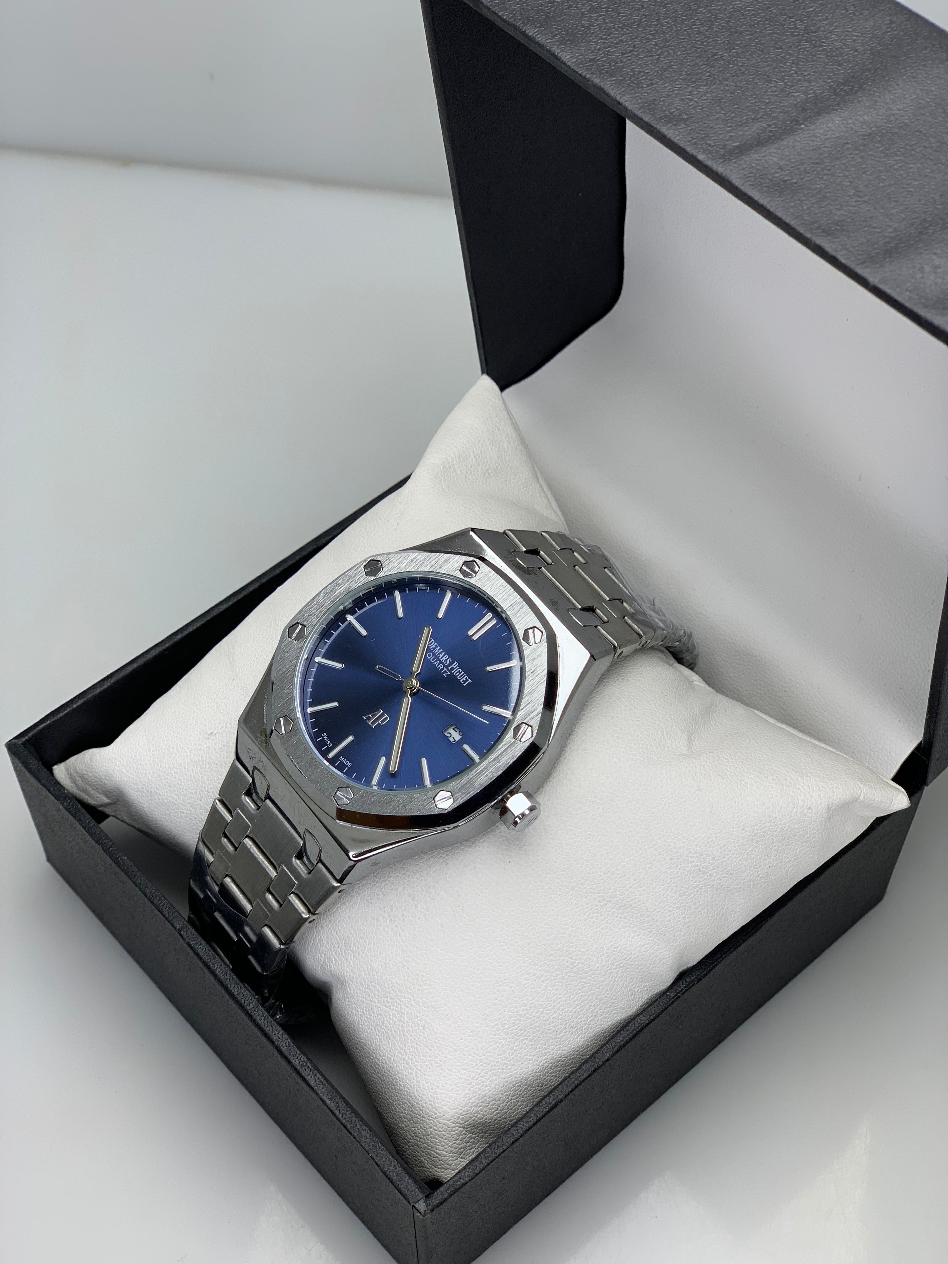 AP - Silver With Blue Dial
