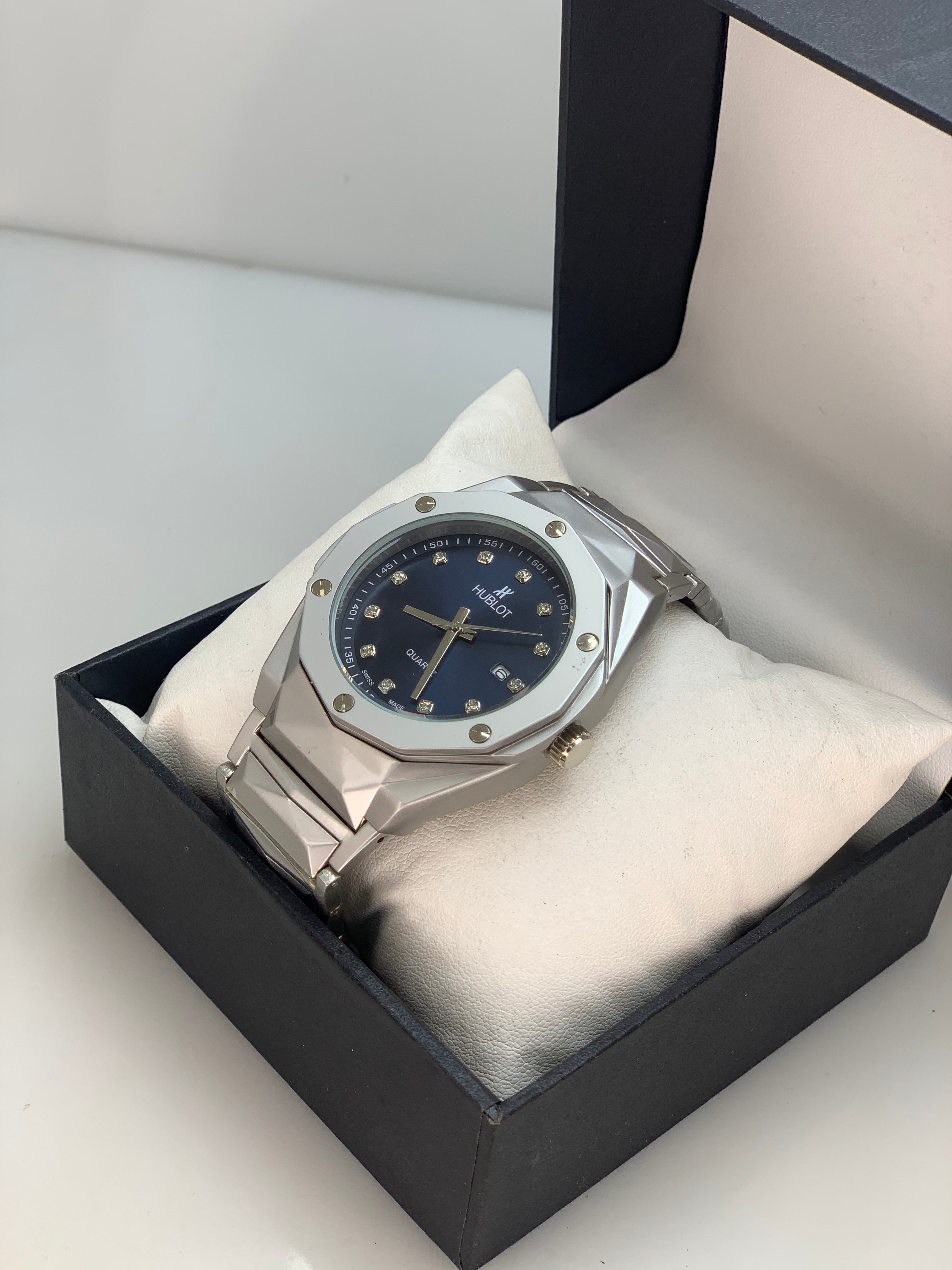 HUBLOT - Silver With blue dial